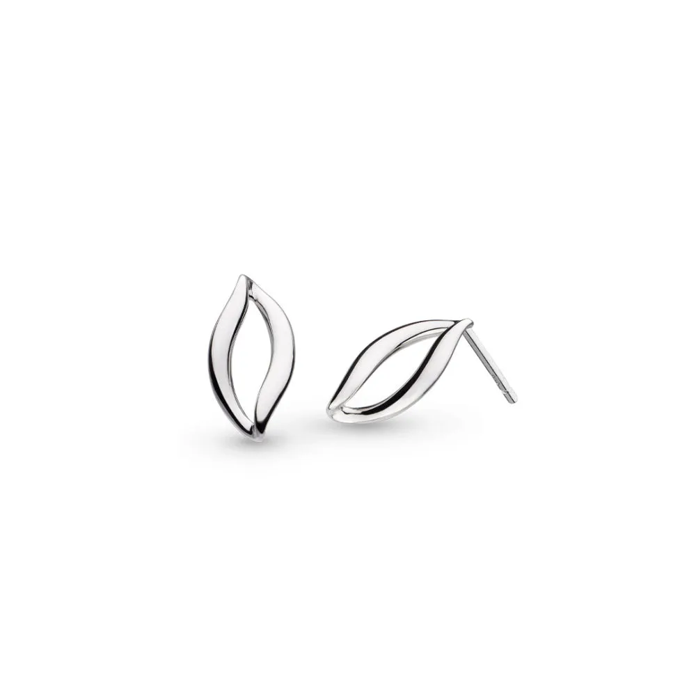 Kit Heath Sterling Silver Entwine Open Link Stud Earrings