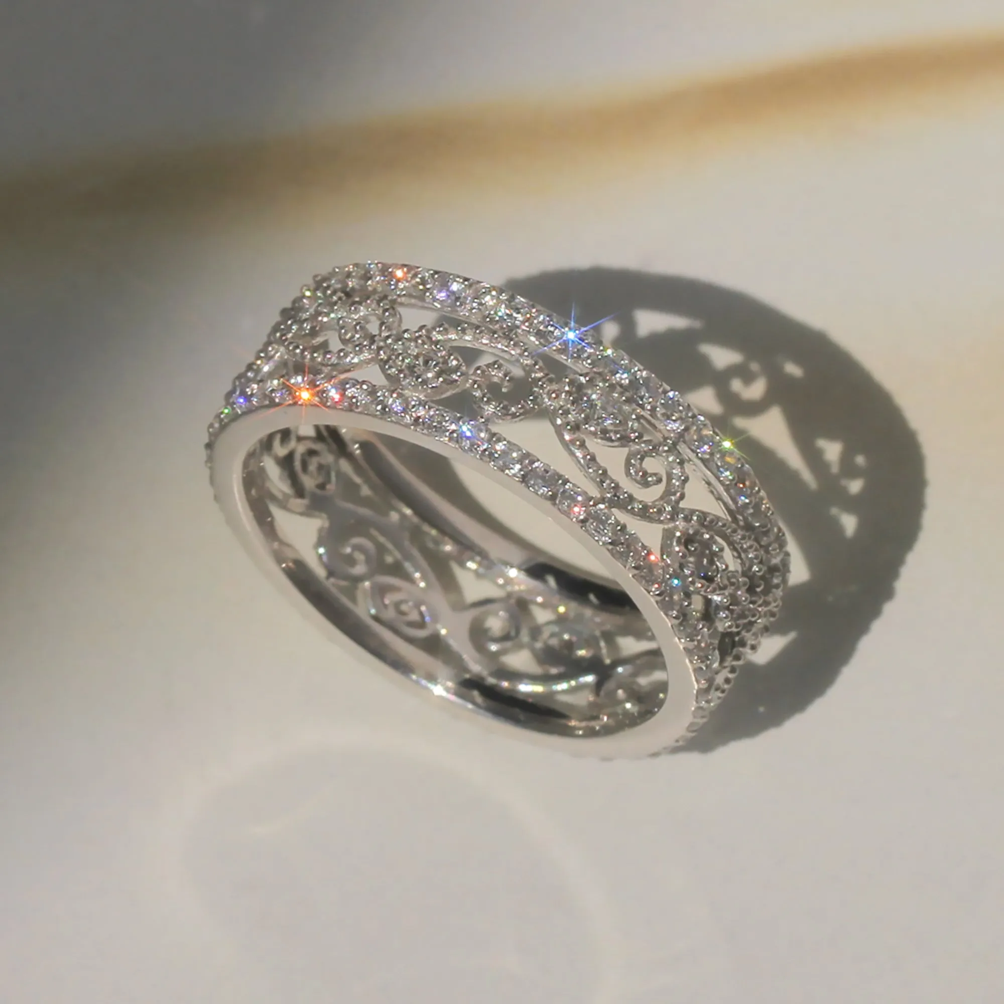 Lacy Vintage Eternity Ring