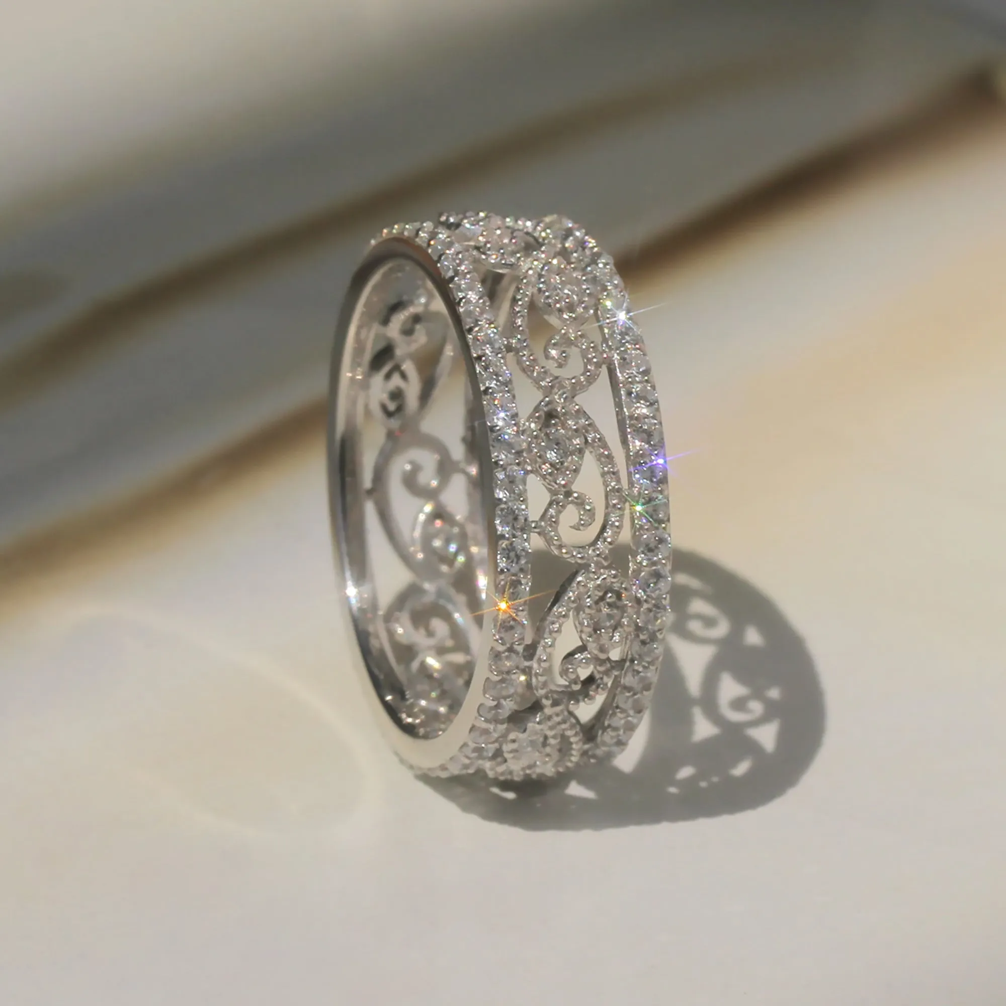 Lacy Vintage Eternity Ring