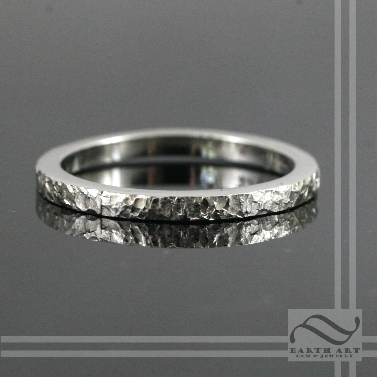 Ladies Aspen Ring - 14k - Hand textured tree bark ring