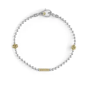 LAGOS Caviar Icon Two Tone Caviar Beaded Bracelet