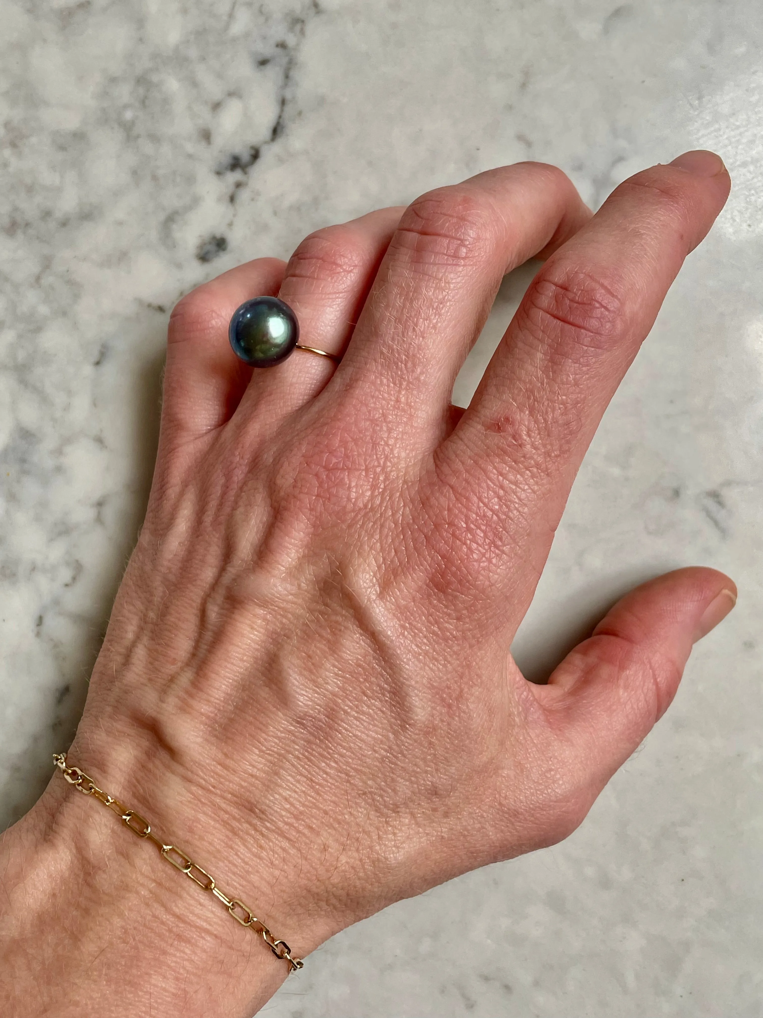 Large peacock ring