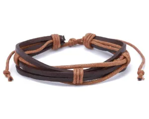 leather bracelet multistrand with string