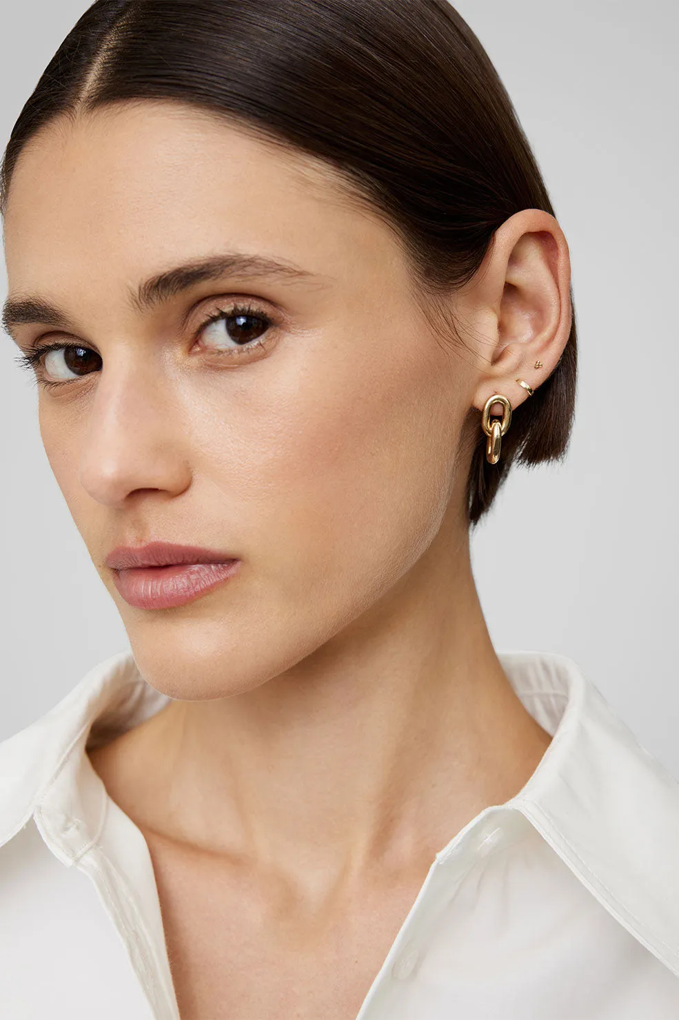 Link Drop Earrings - 14k Gold