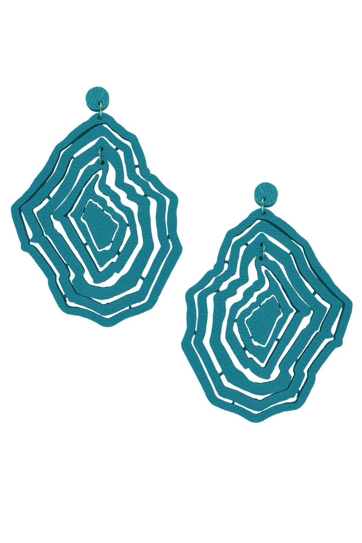Love Hero 3D Printed Earrings in Dark Green