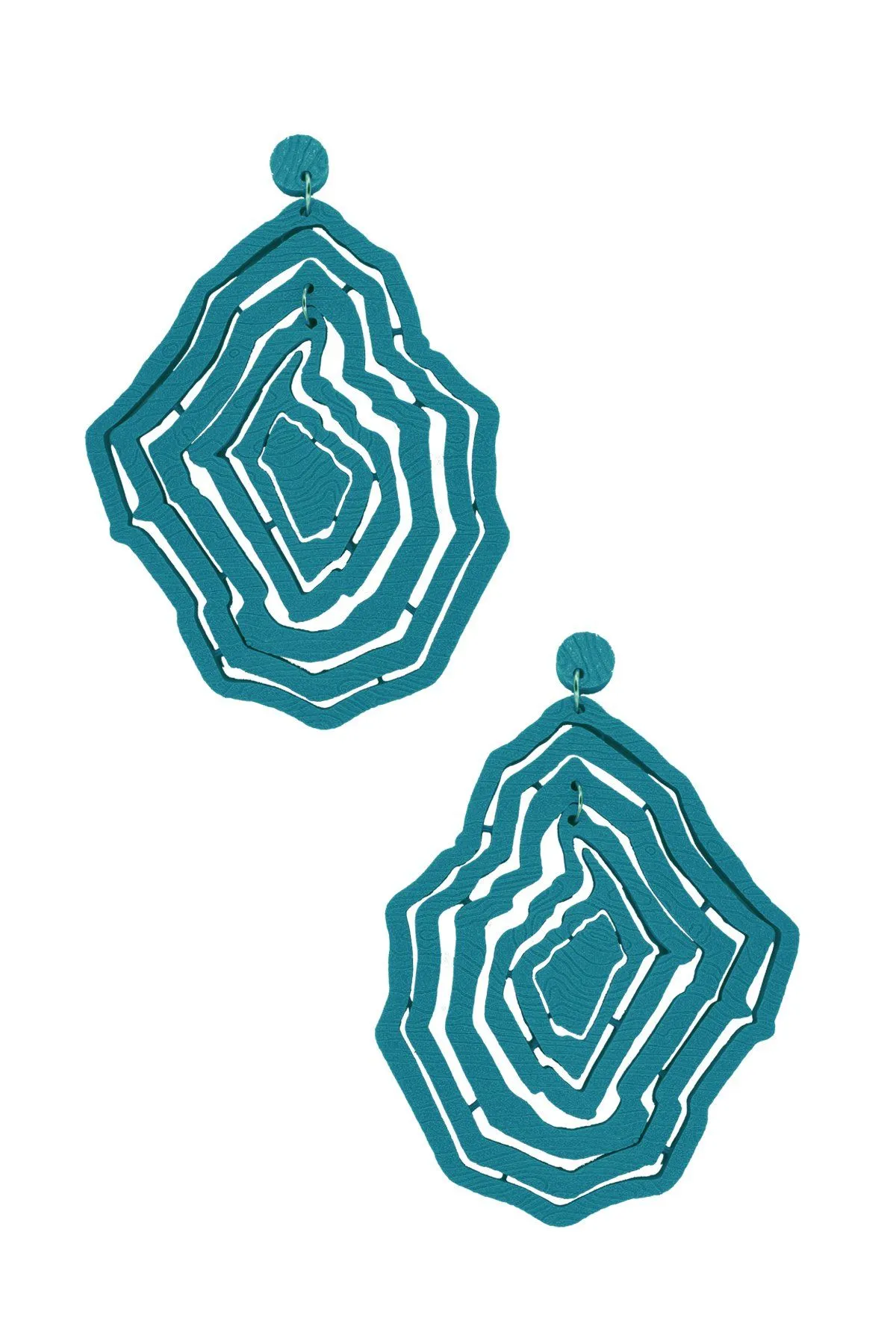 Love Hero 3D Printed Earrings in Dark Green