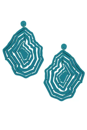 Love Hero 3D Printed Earrings in Dark Green