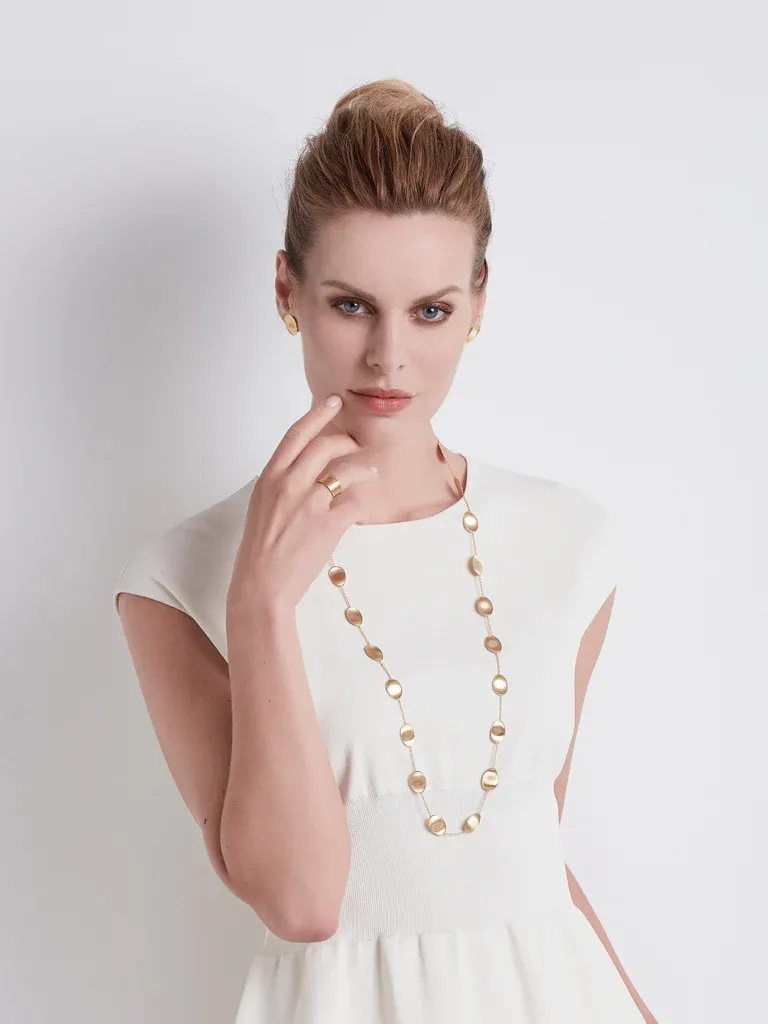 Marco Bicego 18kt Yellow Gold Petal Necklace, Long - CB2157__Y_02