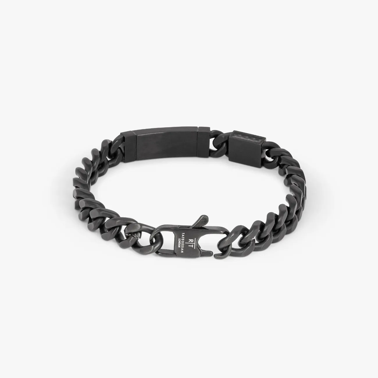 Meccanico Bracelet With Black Carbon Fibre In Black Plated Stainless Steel