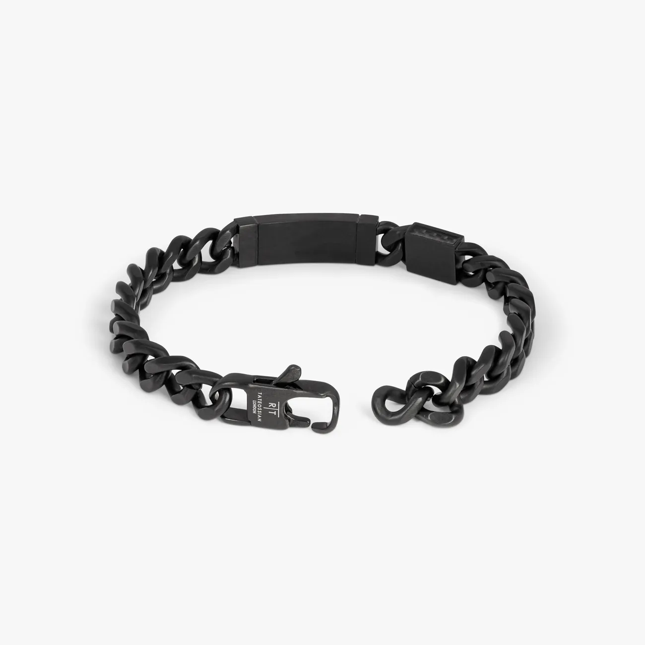 Meccanico Bracelet With Black Carbon Fibre In Black Plated Stainless Steel