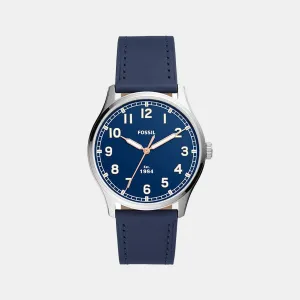 Men's Blue Analog Leather Watch FS5924