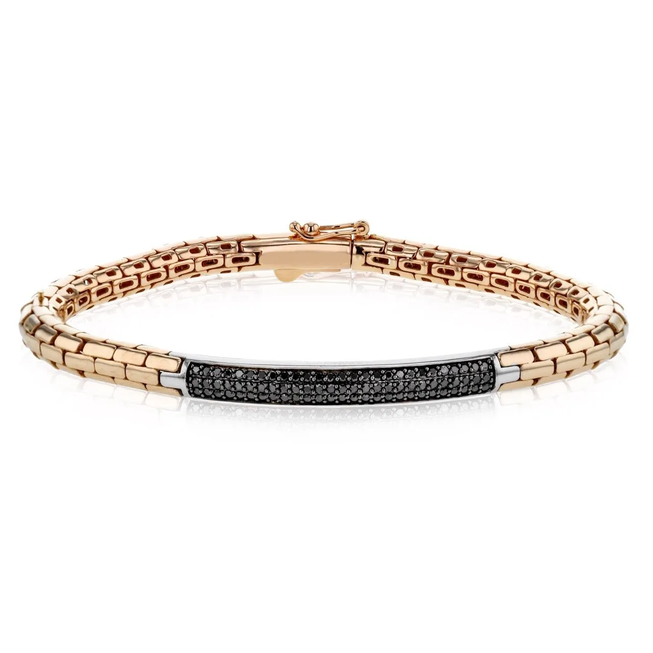 Men's Bracelet In 14k Gold With Diamonds