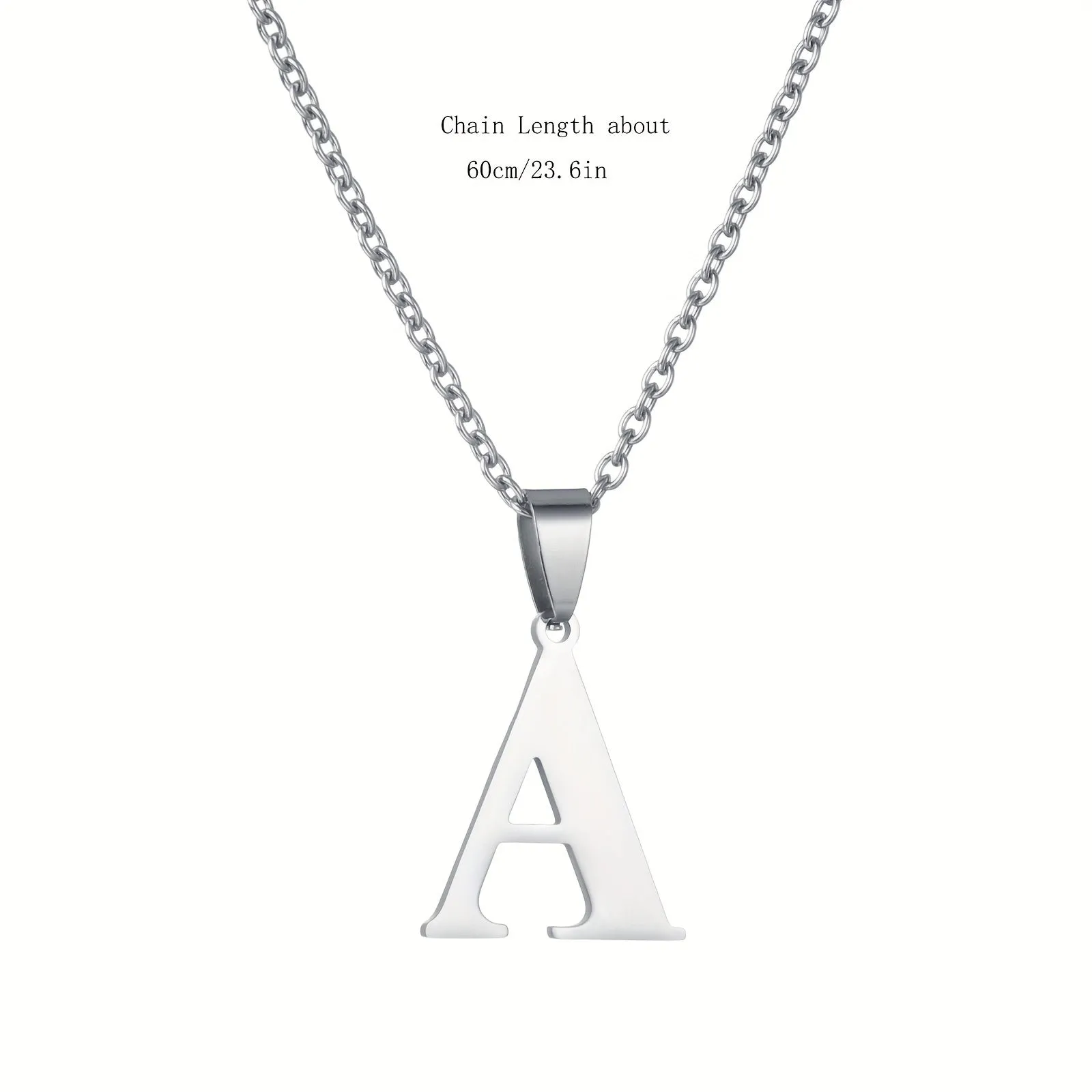 Men's Stainless Steel Letter Necklace Birthday Gift