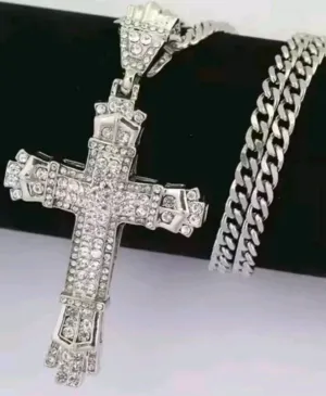 Mens Women Chain Necklace Cross Stainless Steel Pendant Jesus Free Shipping