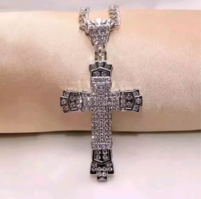 Mens Women Chain Necklace Cross Stainless Steel Pendant Jesus Free Shipping