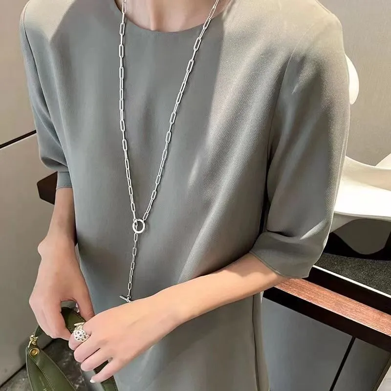 Metal Y-Shape Chain Sweater Chain Necklace