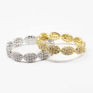 Micro Pave CZ Eternity Style Band - Gold or Silver