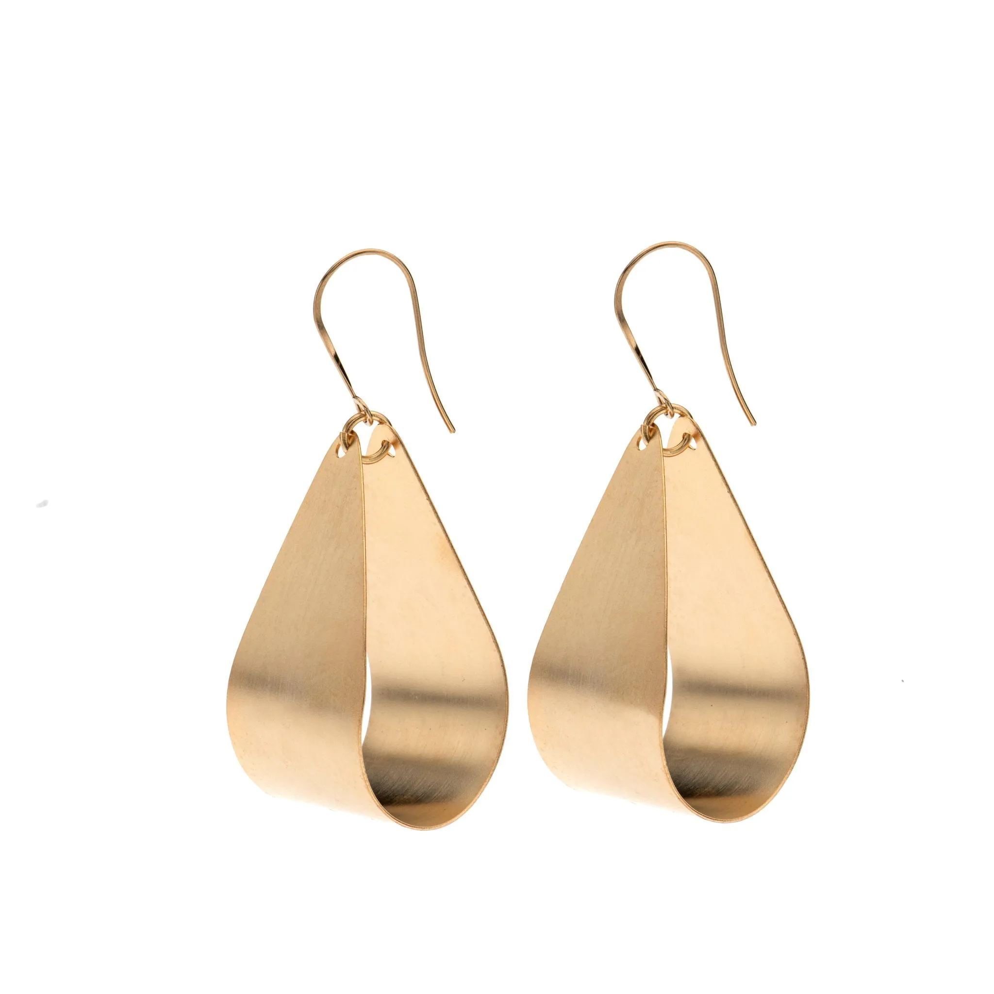 Mila - Sterling silver large teardrop shaped earrings