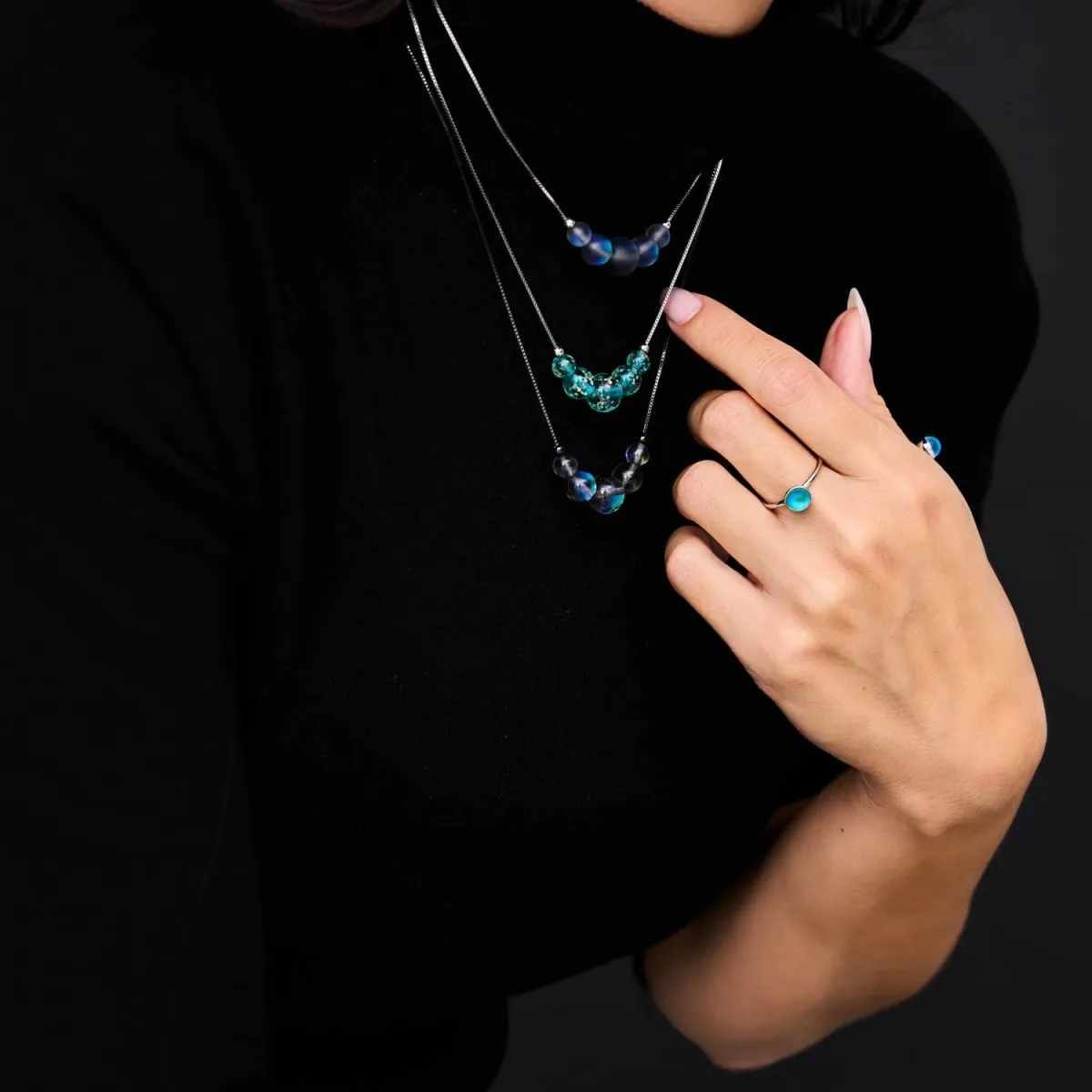 Milky Way | .925 Sterling Silver | Galaxy Glass Infinity Clasp Necklace