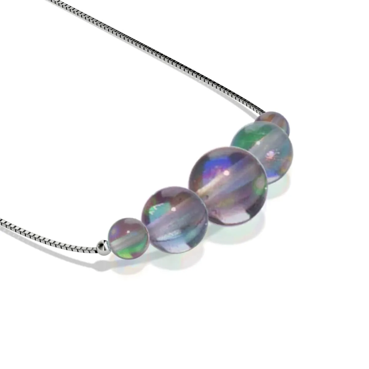 Milky Way | .925 Sterling Silver | Galaxy Glass Infinity Clasp Necklace