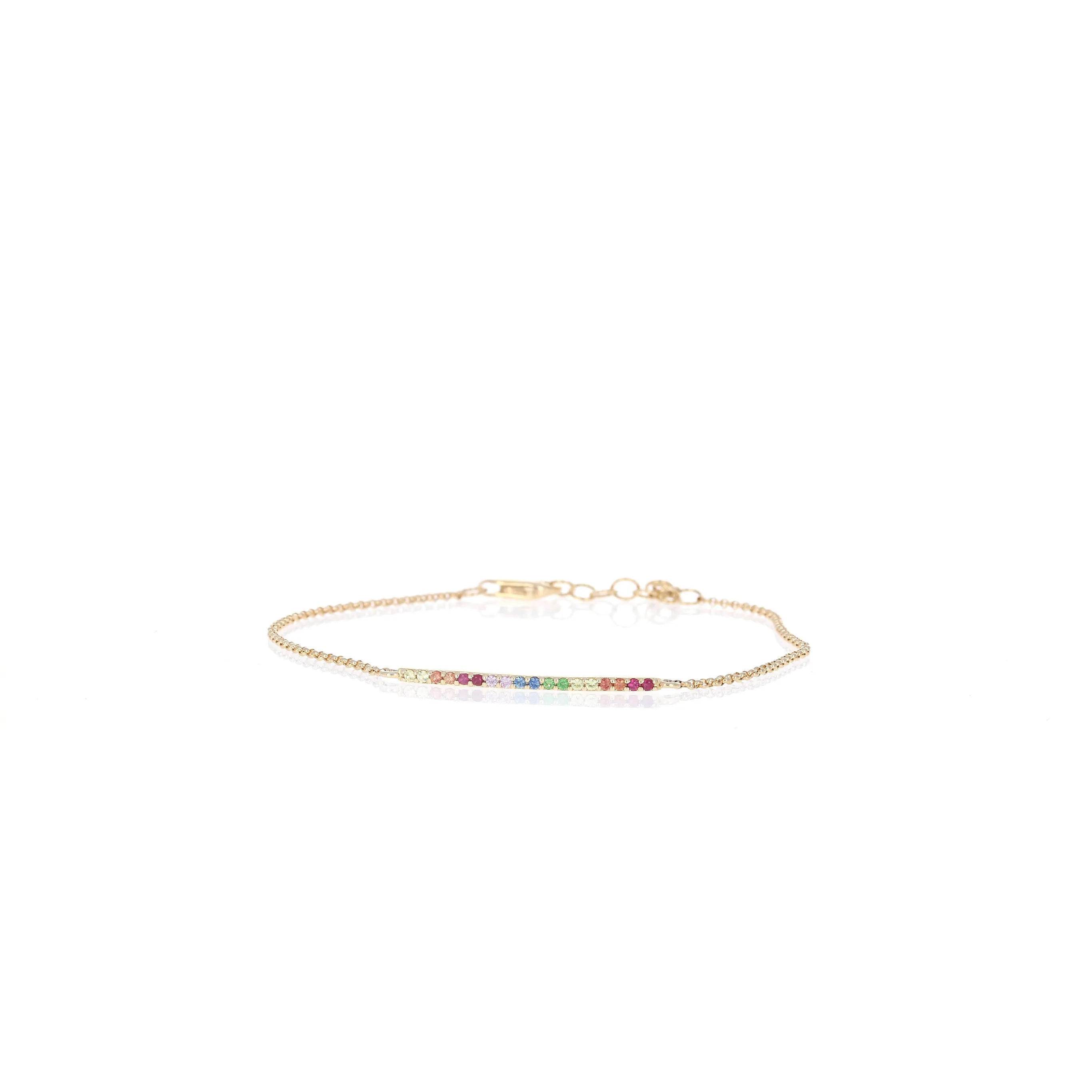 Mini Rainbow Bar Bracelet