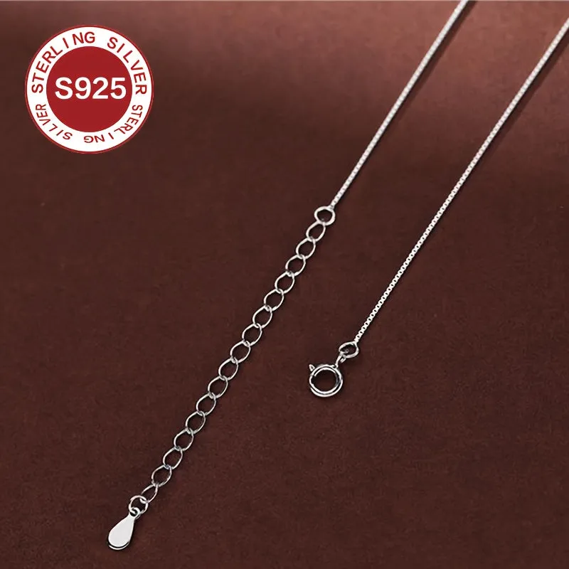 Minimalist Geometric Necklace 925 Hypoallergenic Interlocking Round Chain