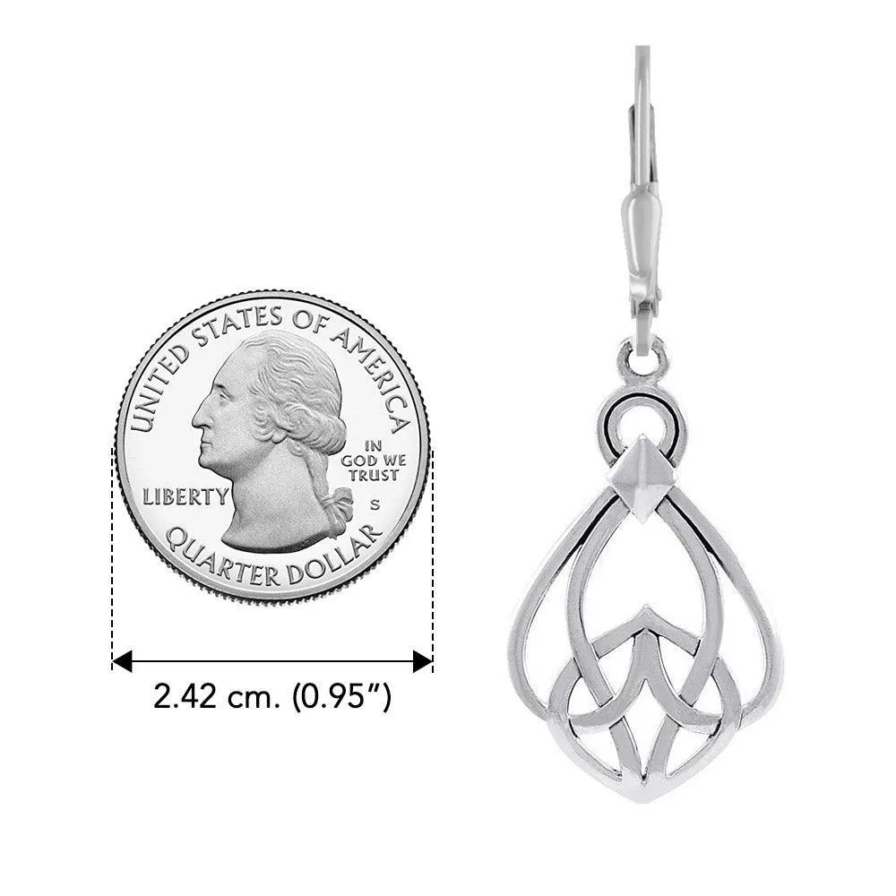 Modern Celtic Knot Sterling Silver Earrings TER2200