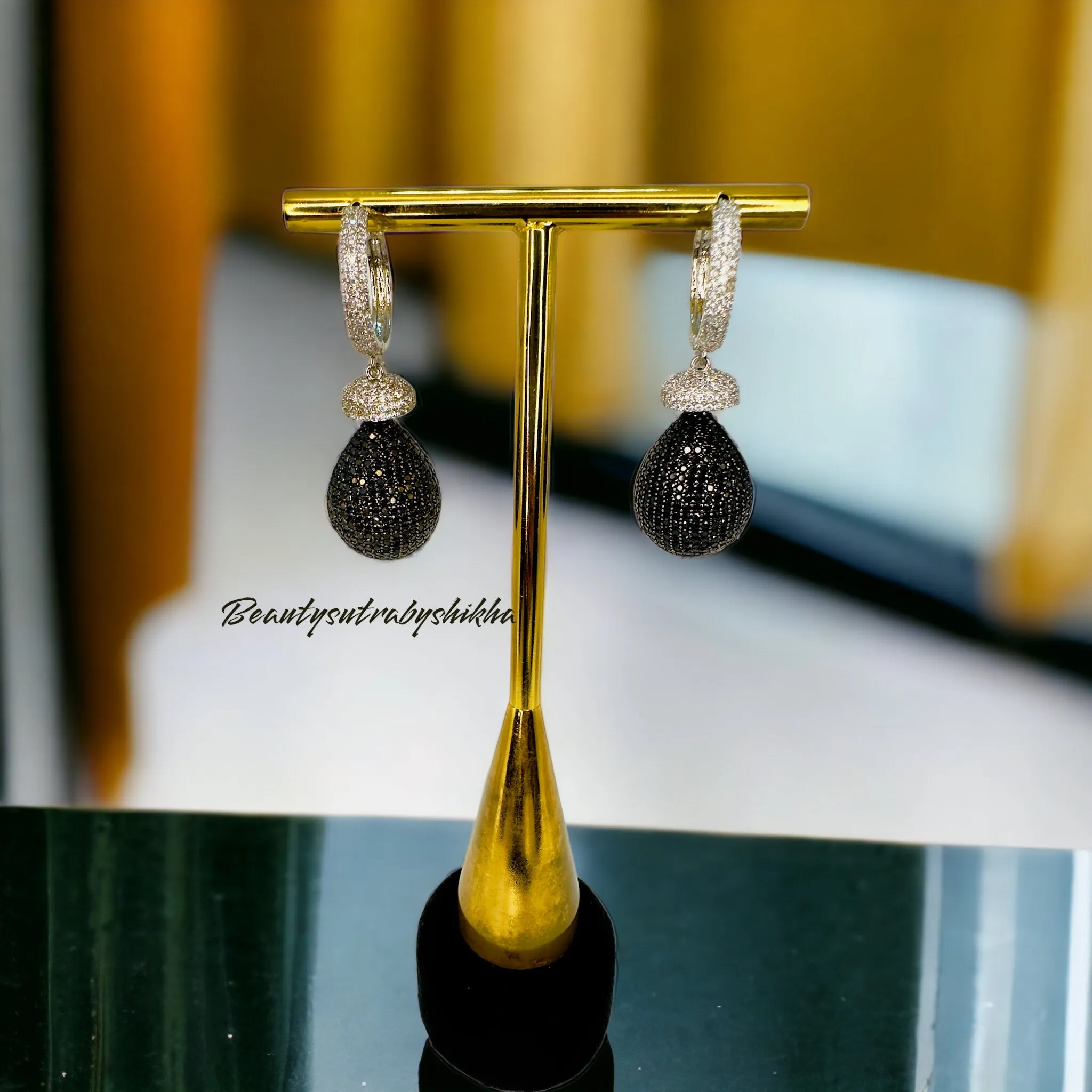 Modern drop earrings