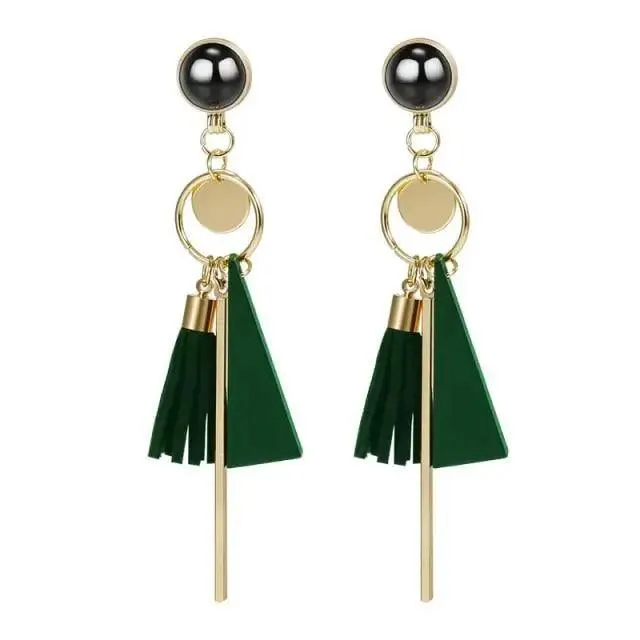 Modern Handmade Retro Modern Wooden Drop Dangler Earrings For Women And Girls In Trend Design - Women Fasion Accessories