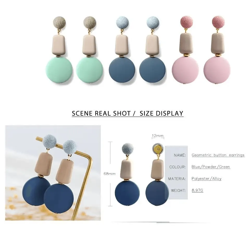 Modern Handmade Retro Modern Wooden Drop Dangler Earrings For Women And Girls In Trend Design - Women Fasion Accessories