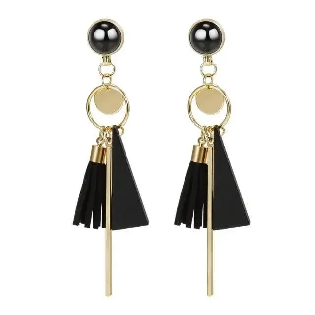 Modern Handmade Retro Modern Wooden Drop Dangler Earrings For Women And Girls In Trend Design - Women Fasion Accessories