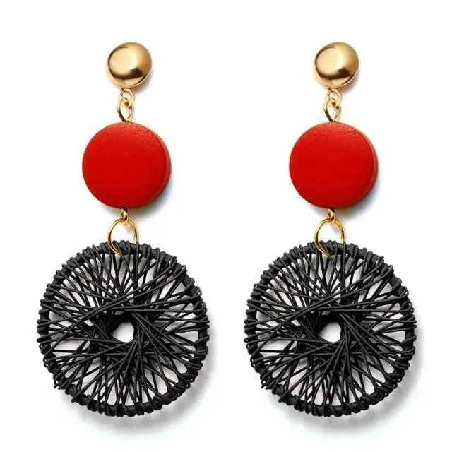 Modern Handmade Retro Modern Wooden Drop Dangler Earrings For Women And Girls In Trend Design - Women Fasion Accessories