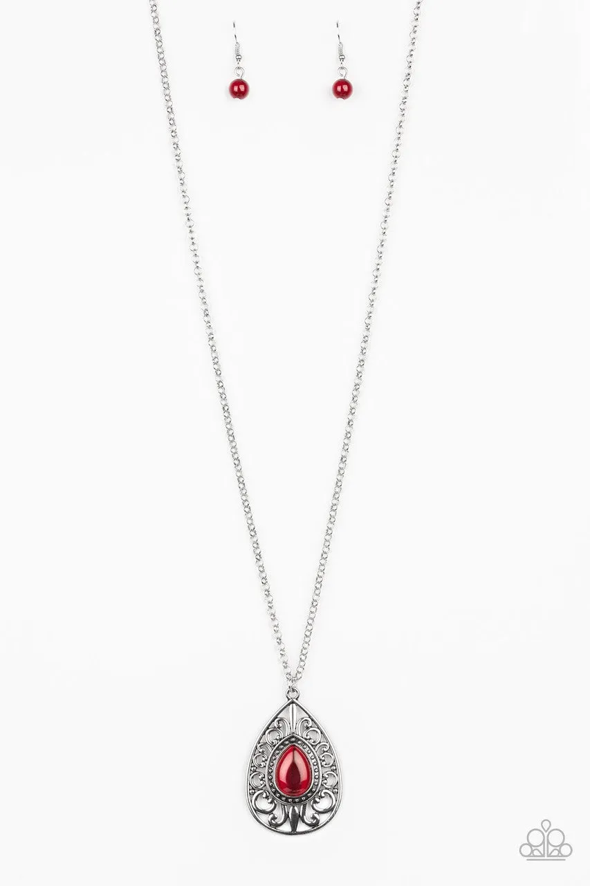 Modern Majesty Red Paparazzi Necklace
