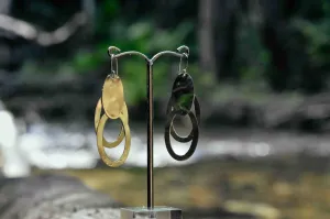 Modern Oval Trio - Silver Earrings