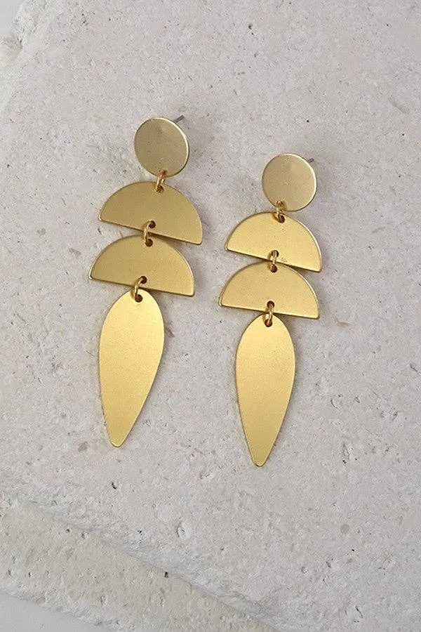 Modern Trio Drop Earrings