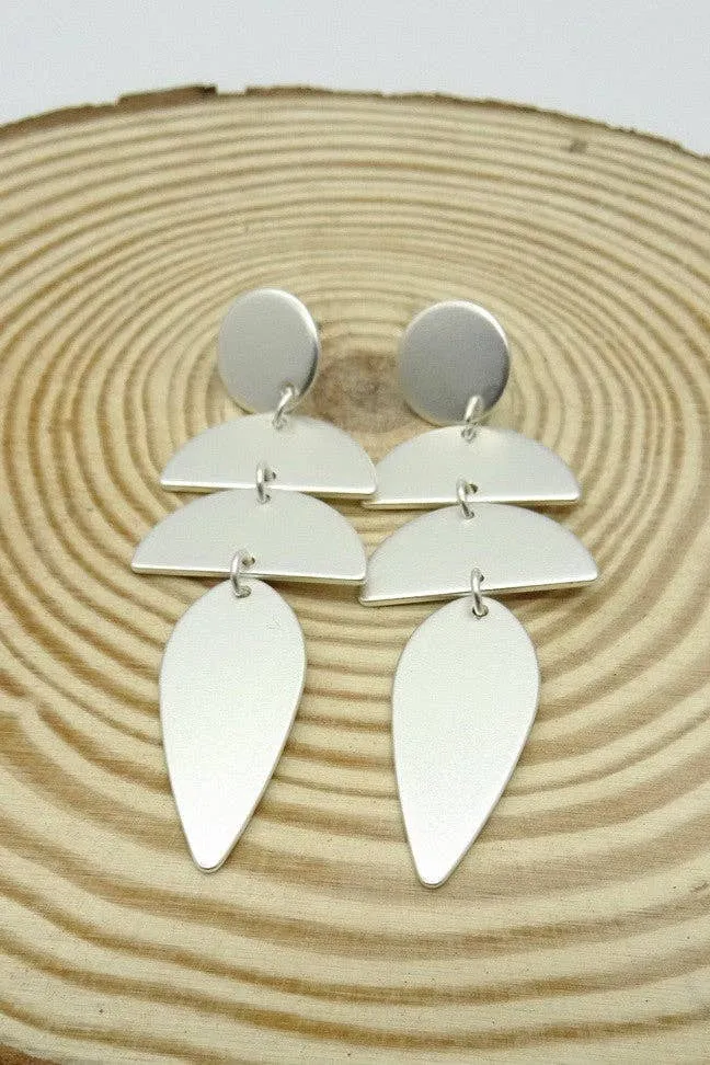 Modern Trio Drop Earrings