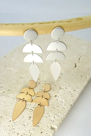 Modern Trio Drop Earrings