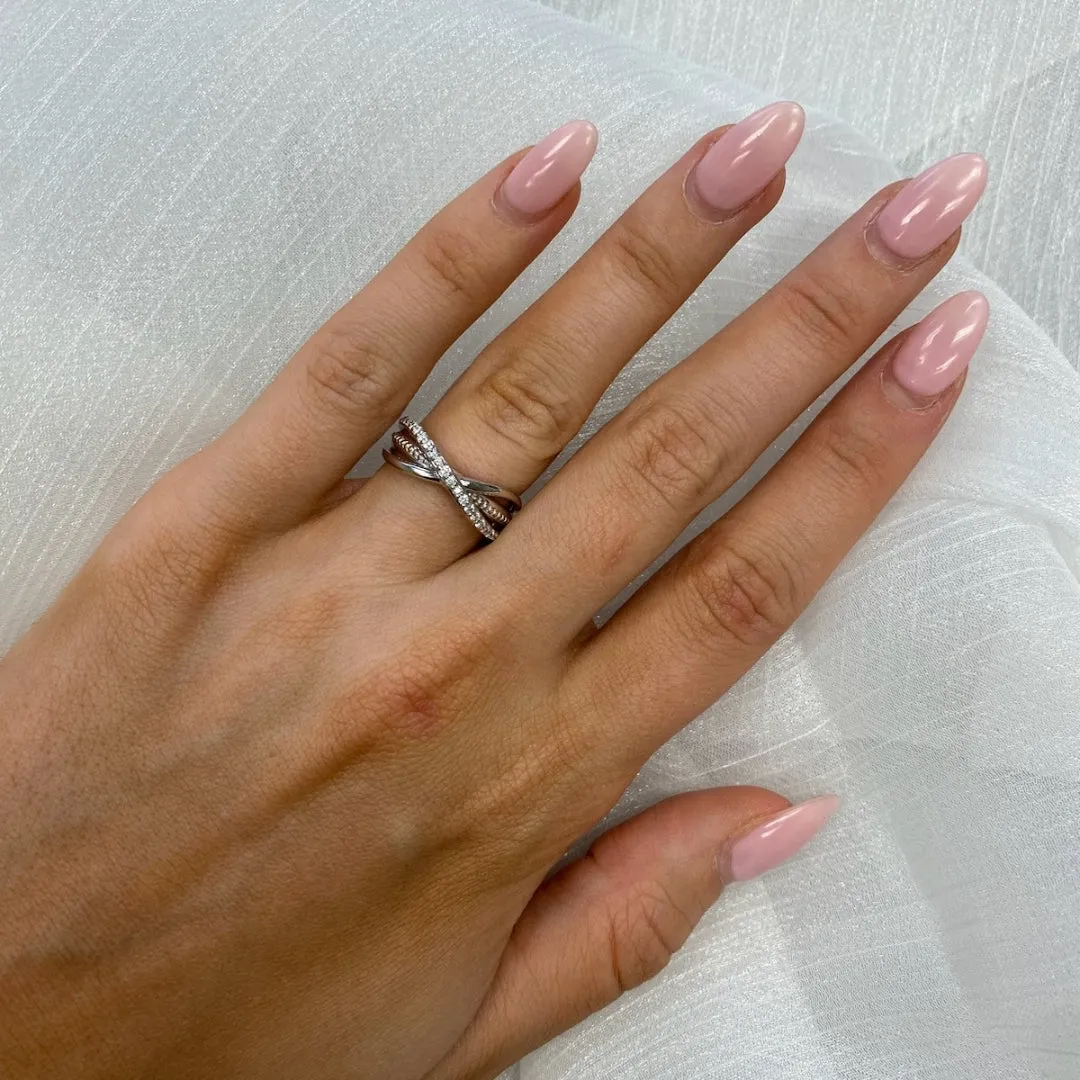 Modern Triple Twist Wedding Band