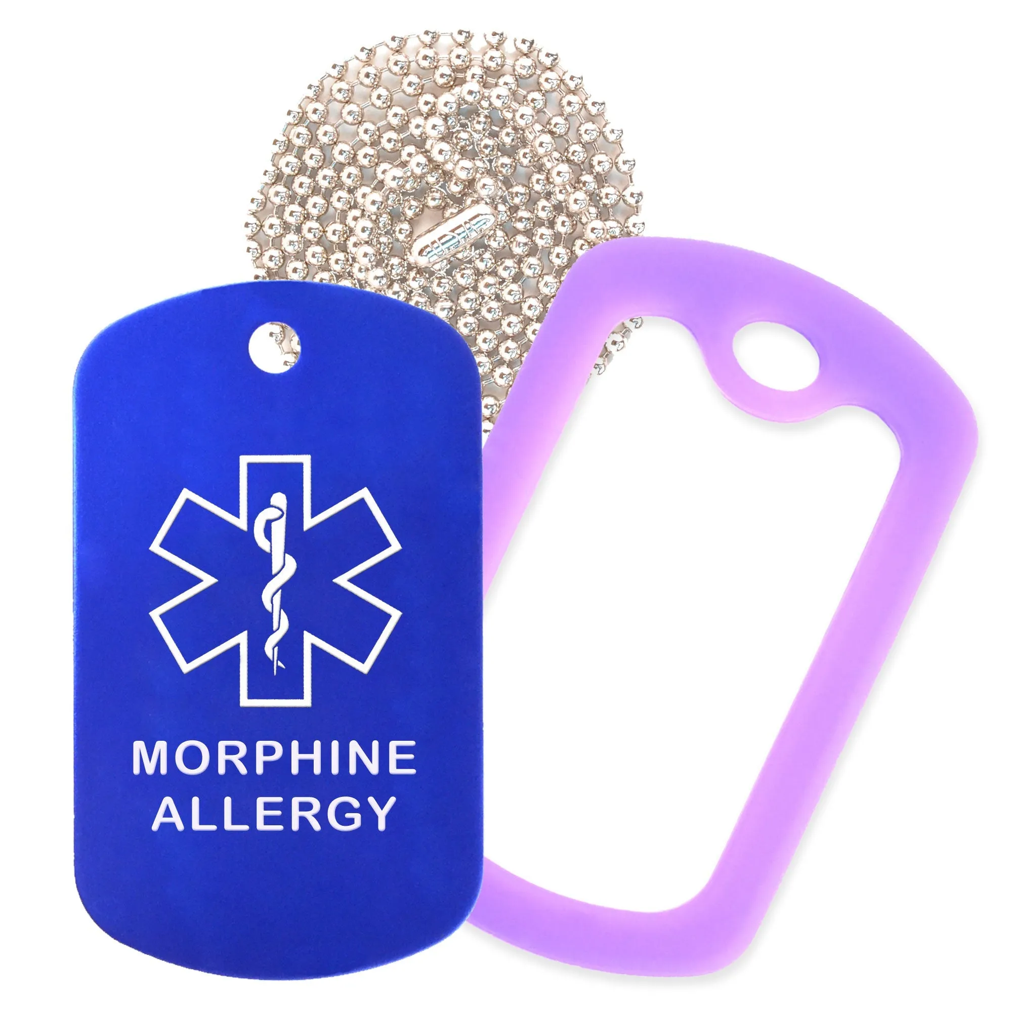 Morphine Allergy Necklace
