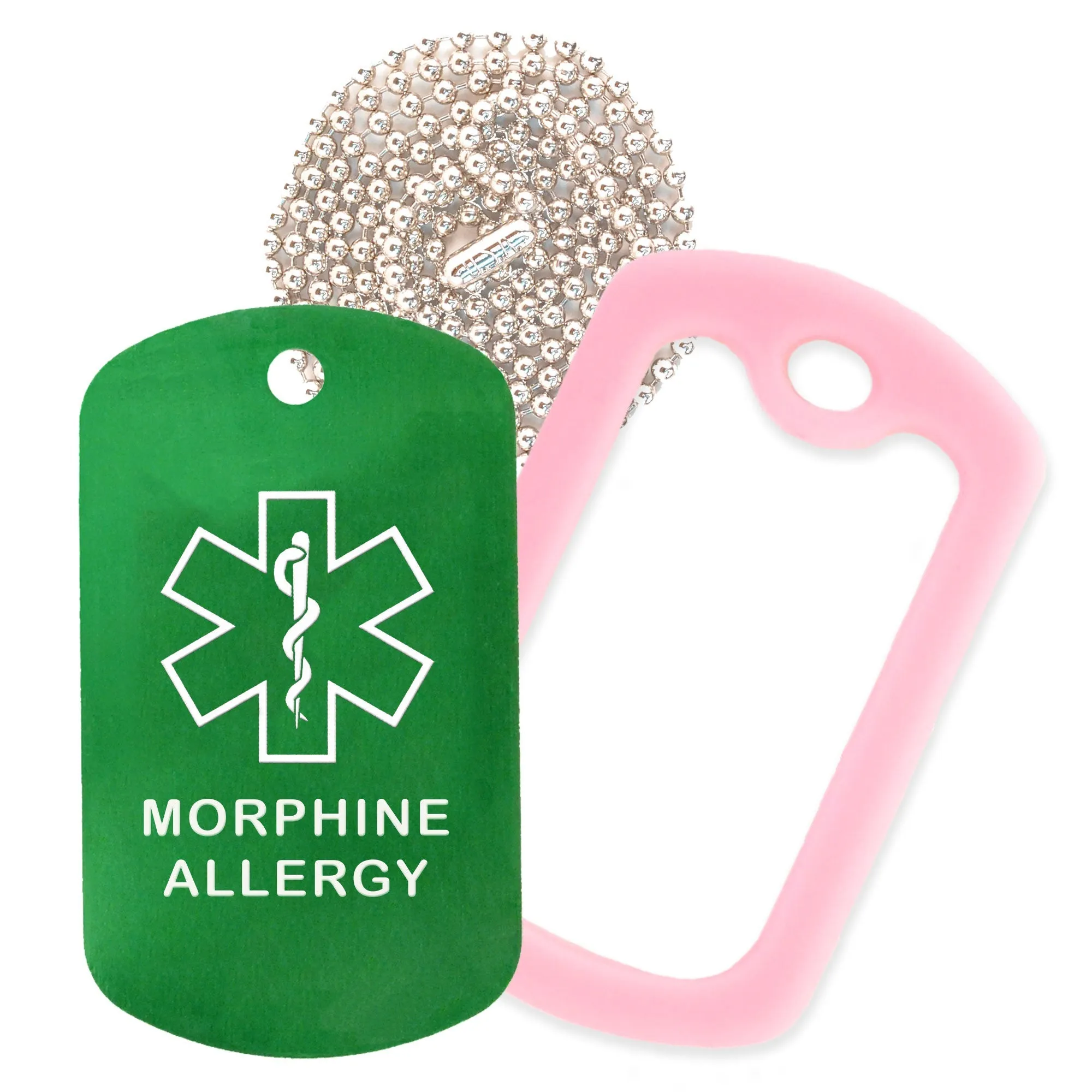 Morphine Allergy Necklace