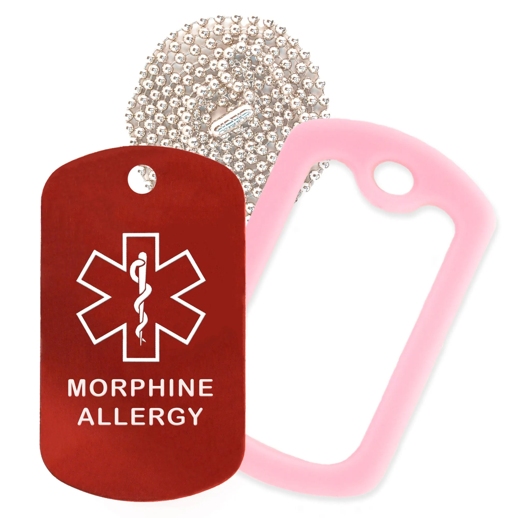 Morphine Allergy Necklace
