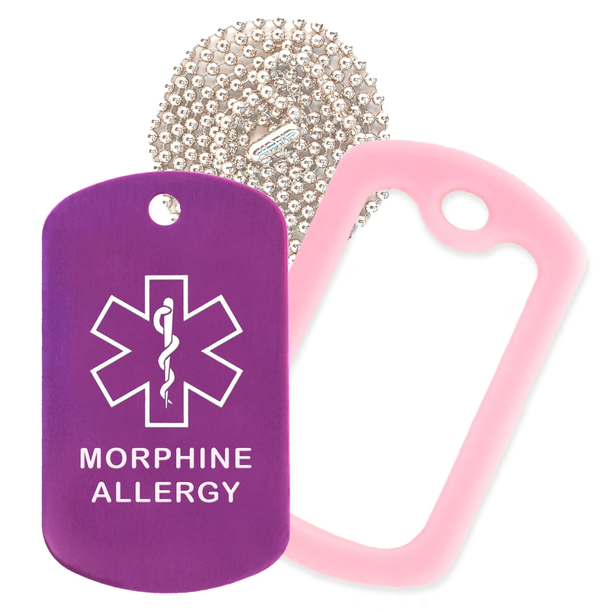 Morphine Allergy Necklace