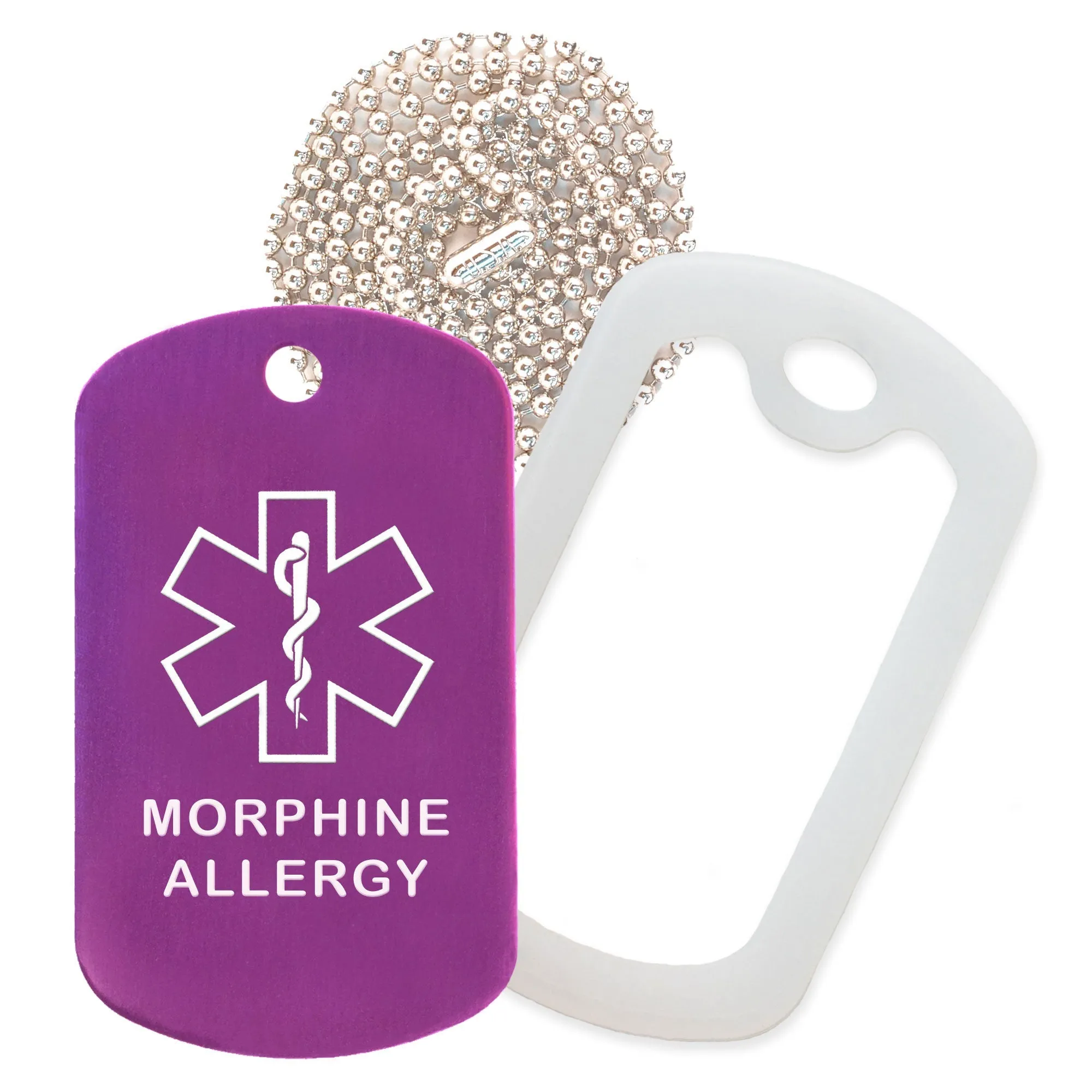 Morphine Allergy Necklace