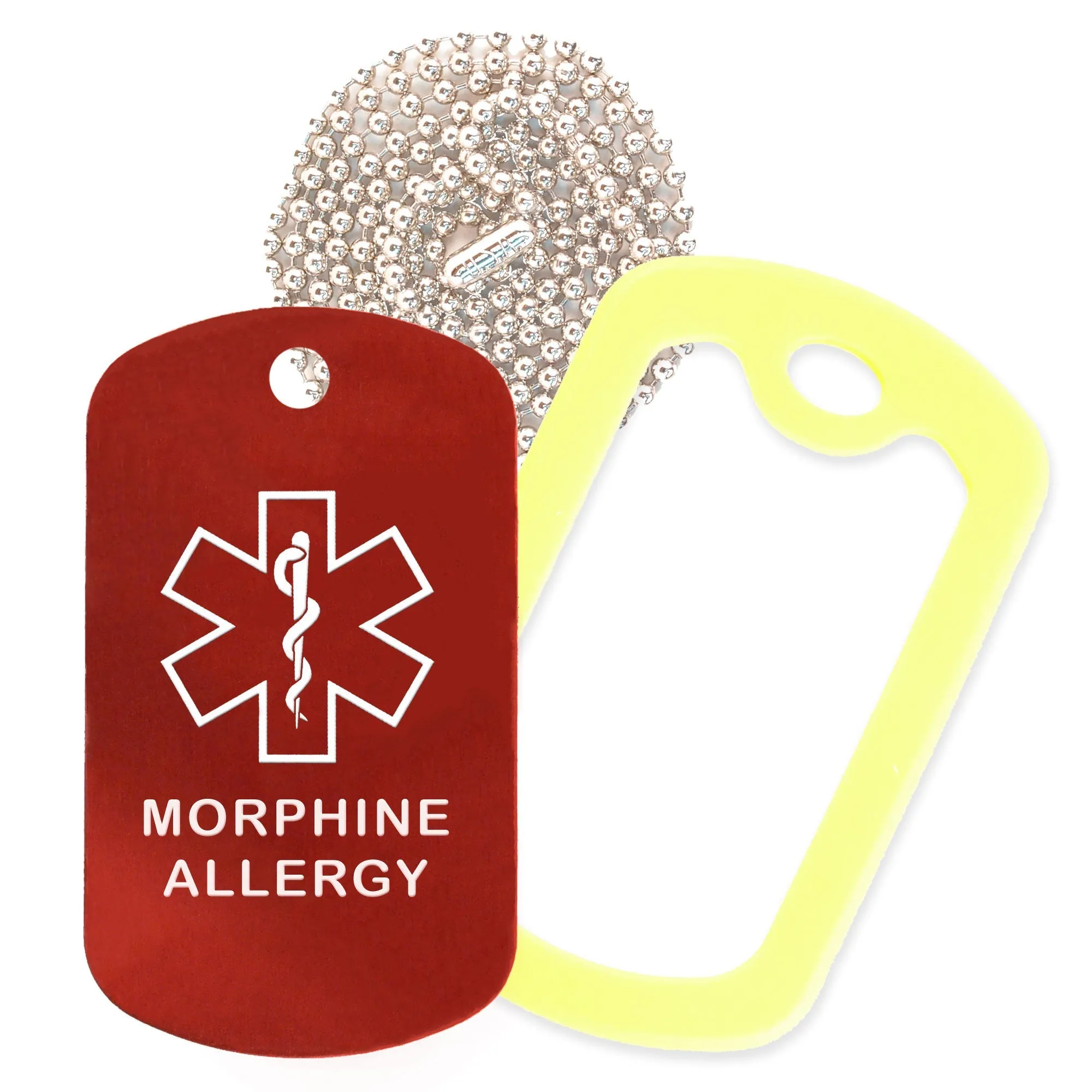 Morphine Allergy Necklace