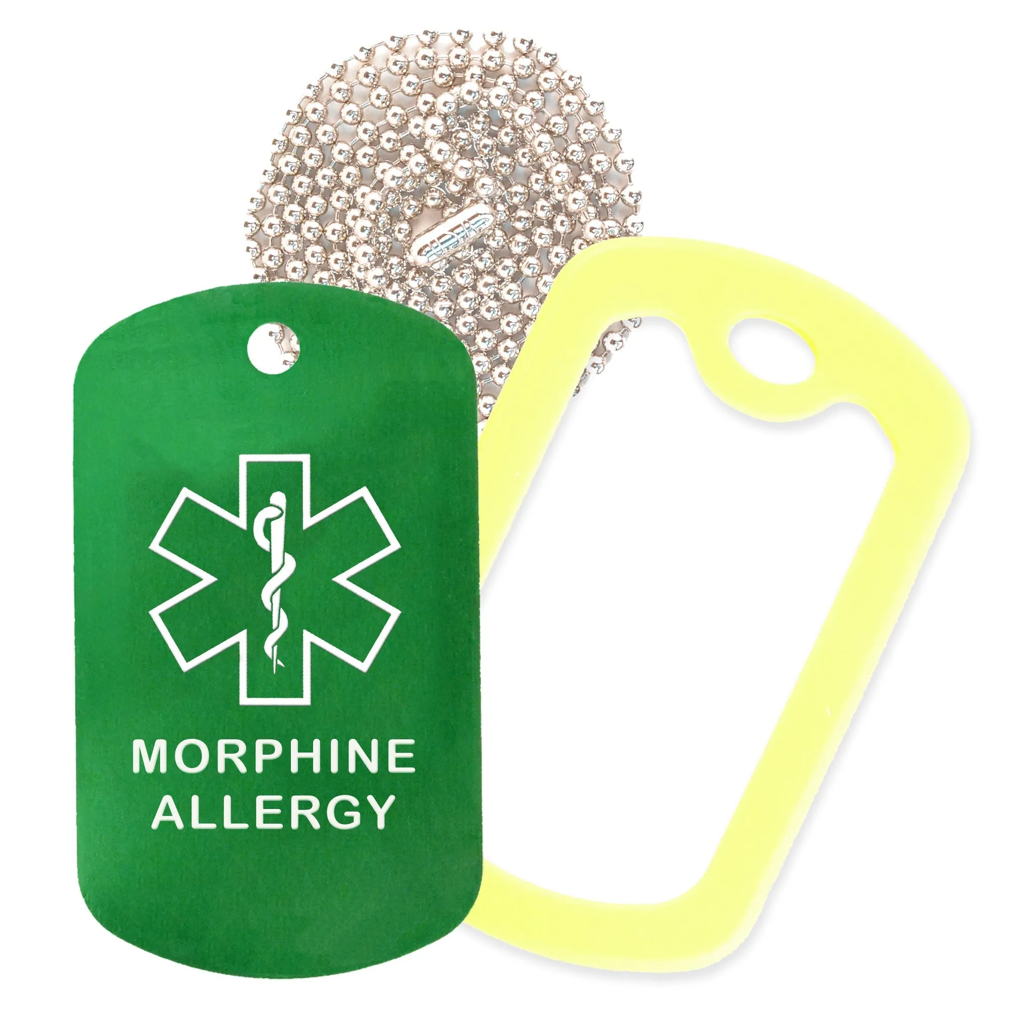 Morphine Allergy Necklace