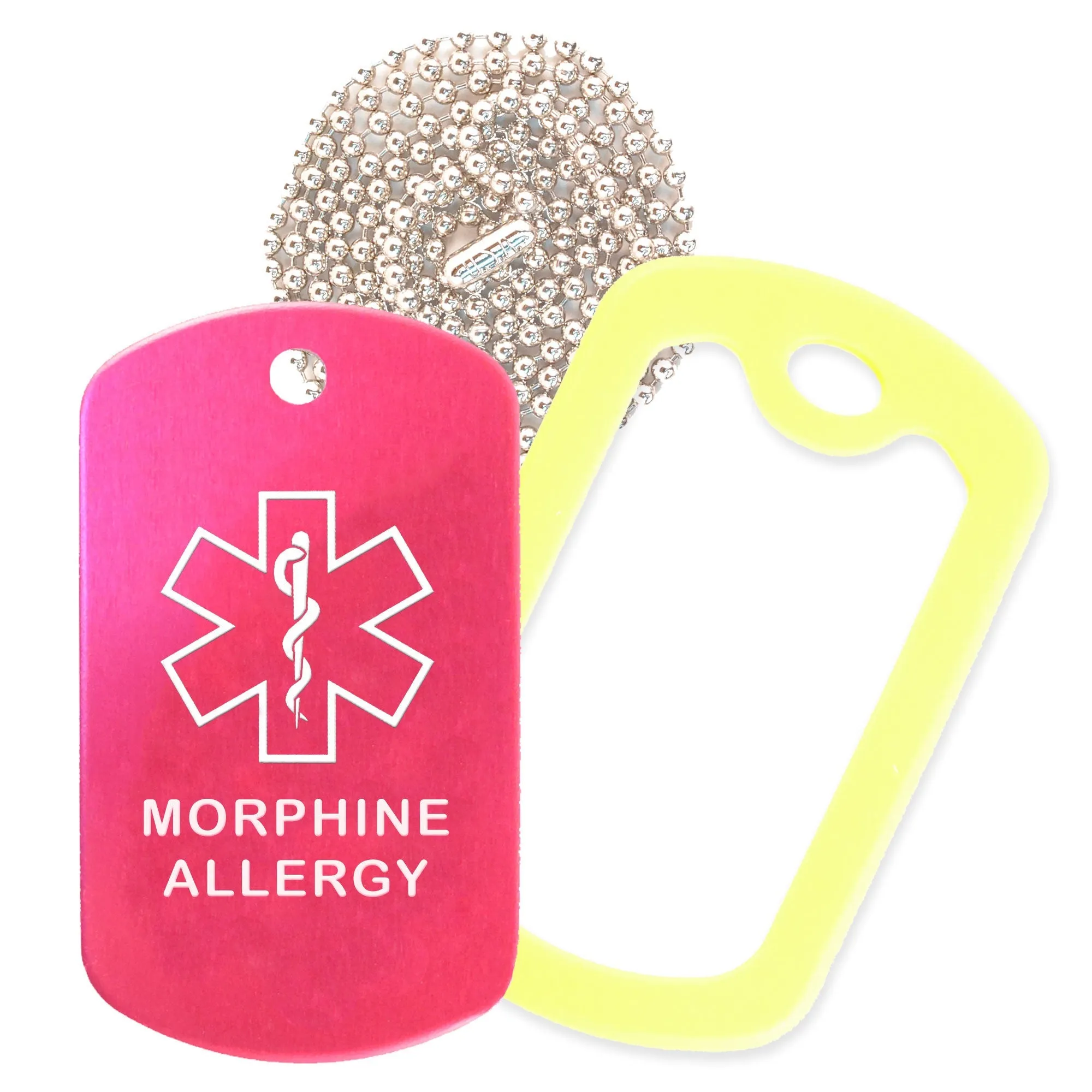 Morphine Allergy Necklace