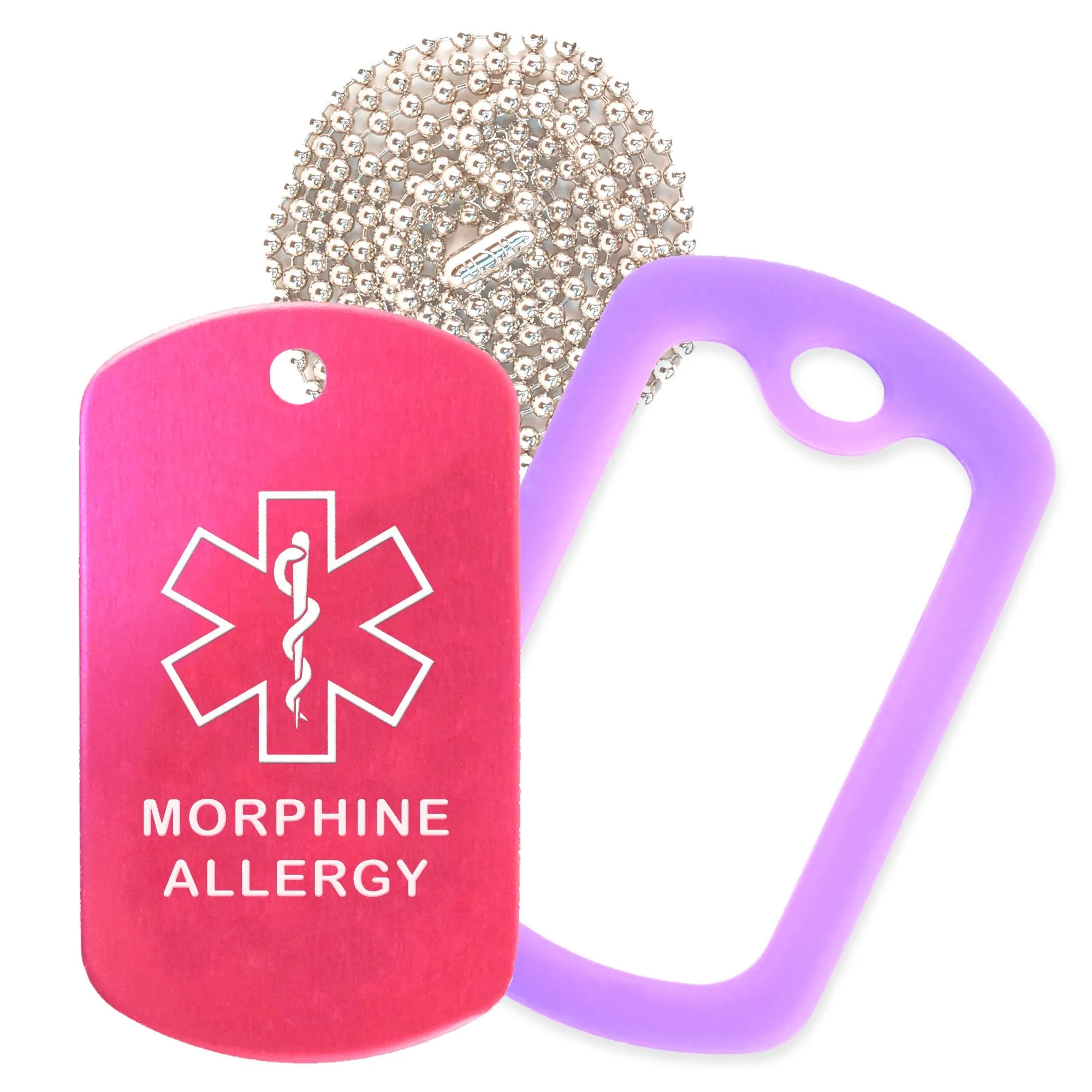 Morphine Allergy Necklace