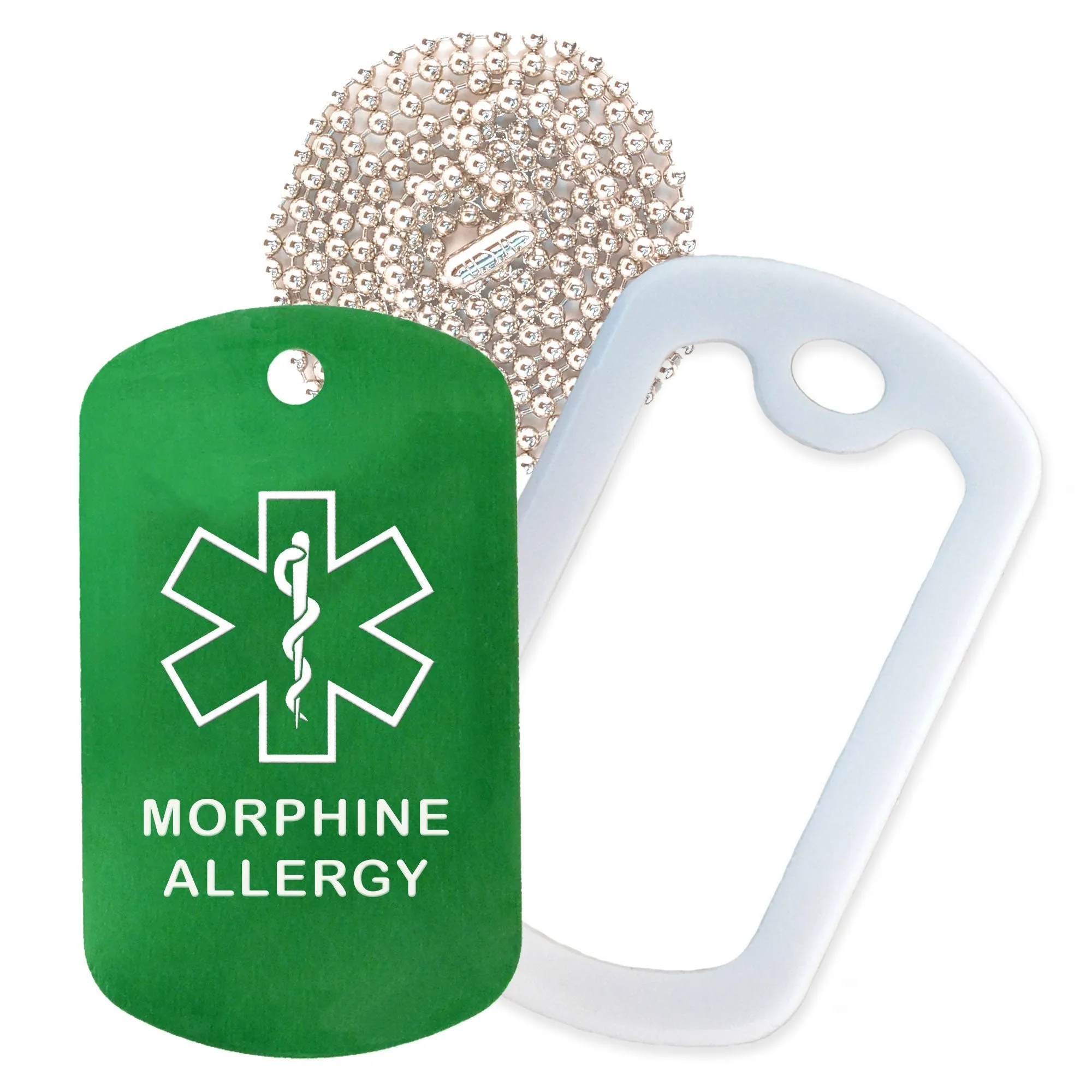Morphine Allergy Necklace