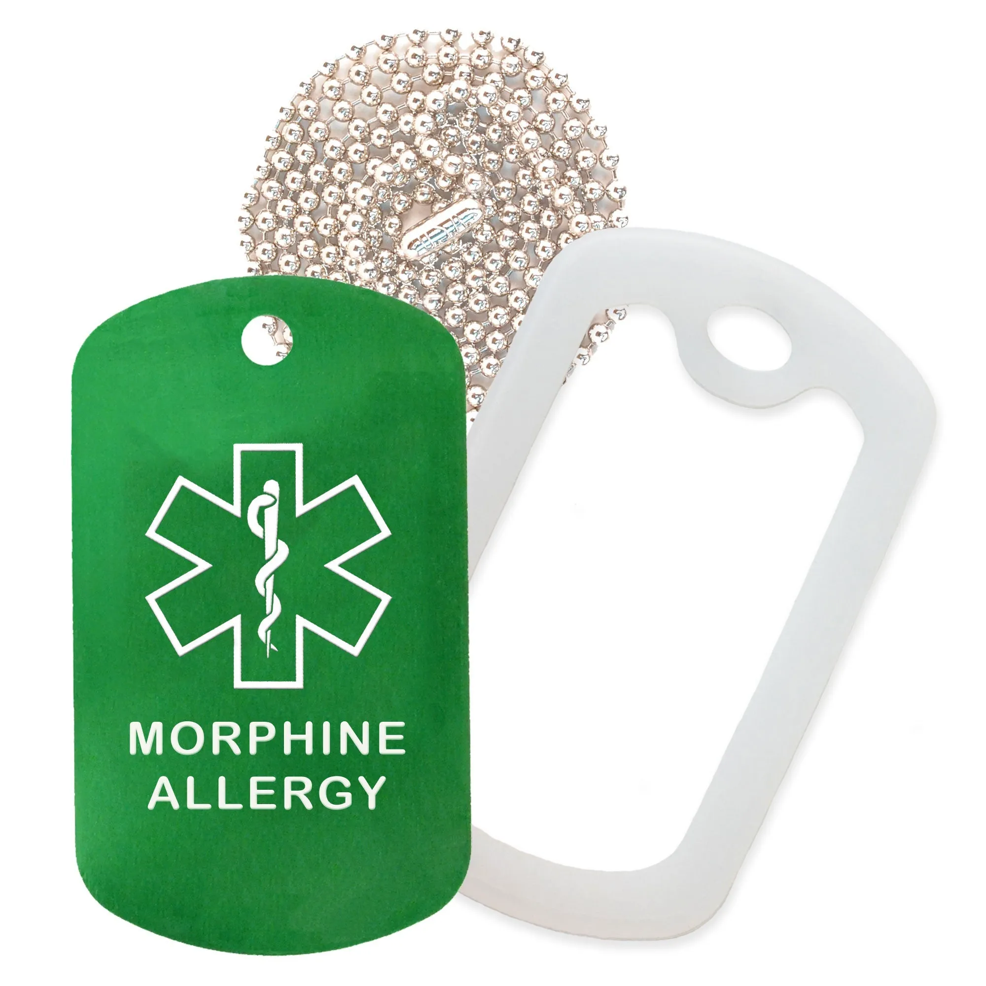 Morphine Allergy Necklace