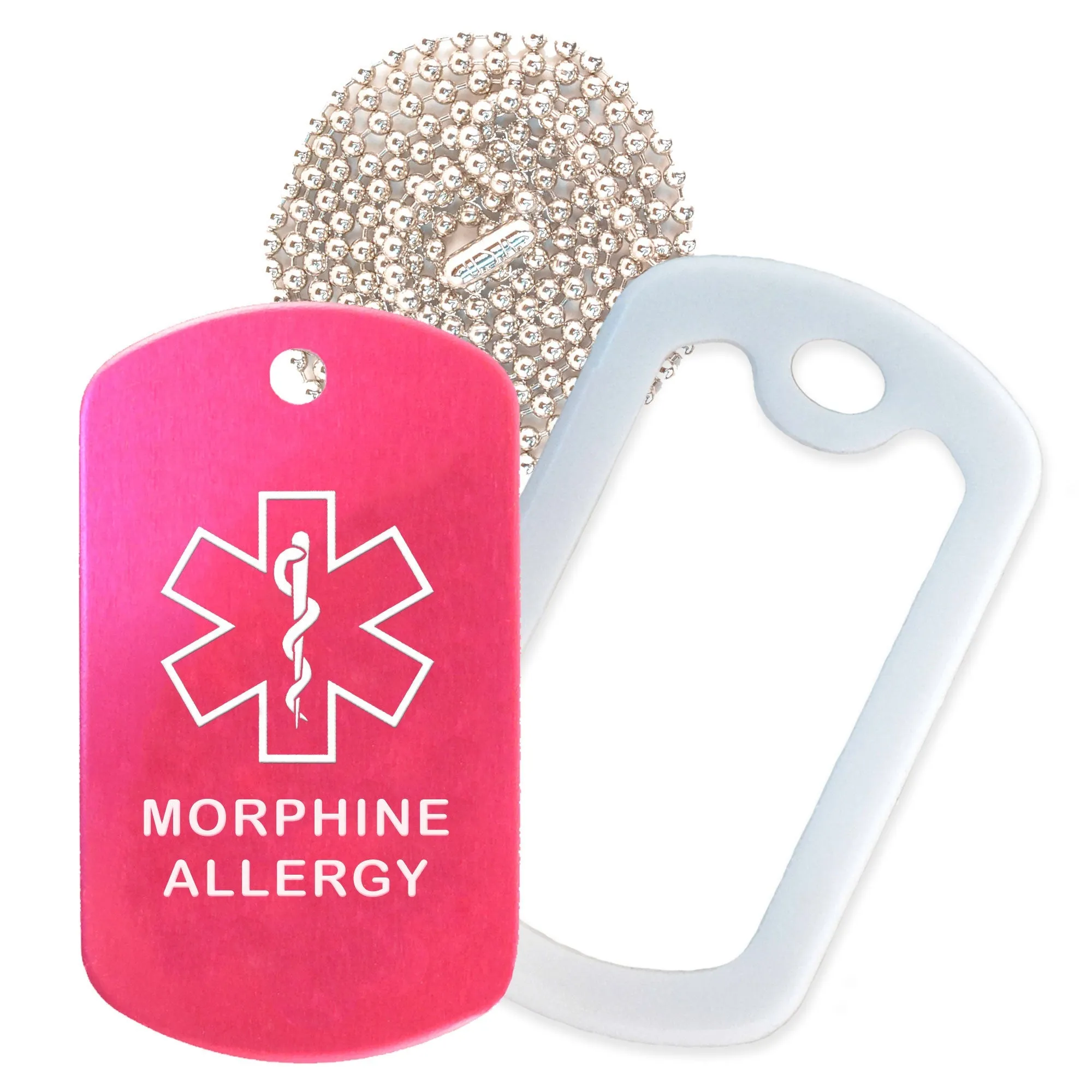 Morphine Allergy Necklace